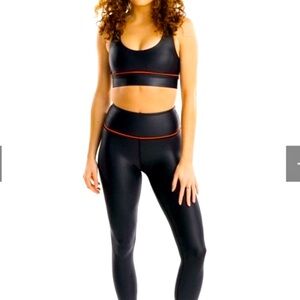 🖤Sweetheart Black Metallic Light n Tight Hi-rise Leggings❤️🔥sz 14-16